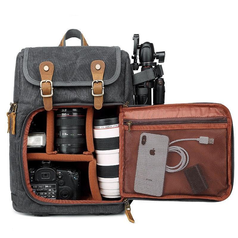 Margaret River waxed canvas camera backpack — Beverley Lane