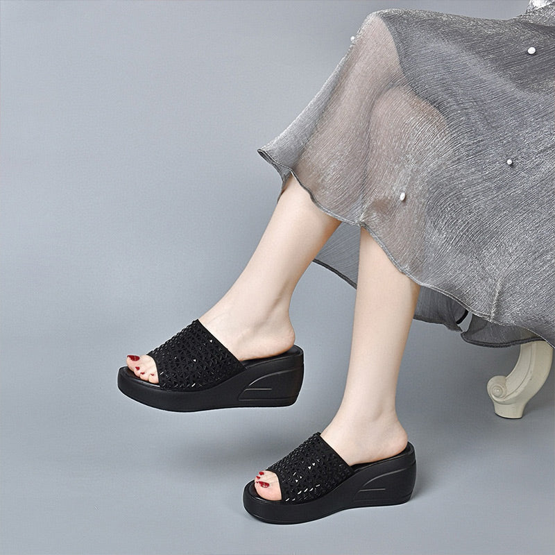 Irmela | Funkelnde Trend-Sandalen