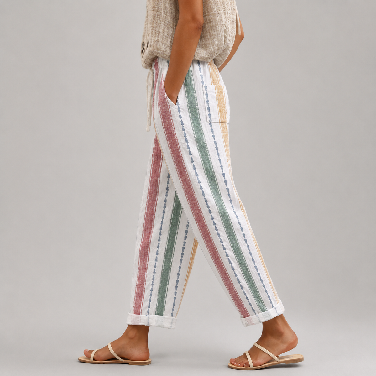 Tarani | Striped Casual Pants