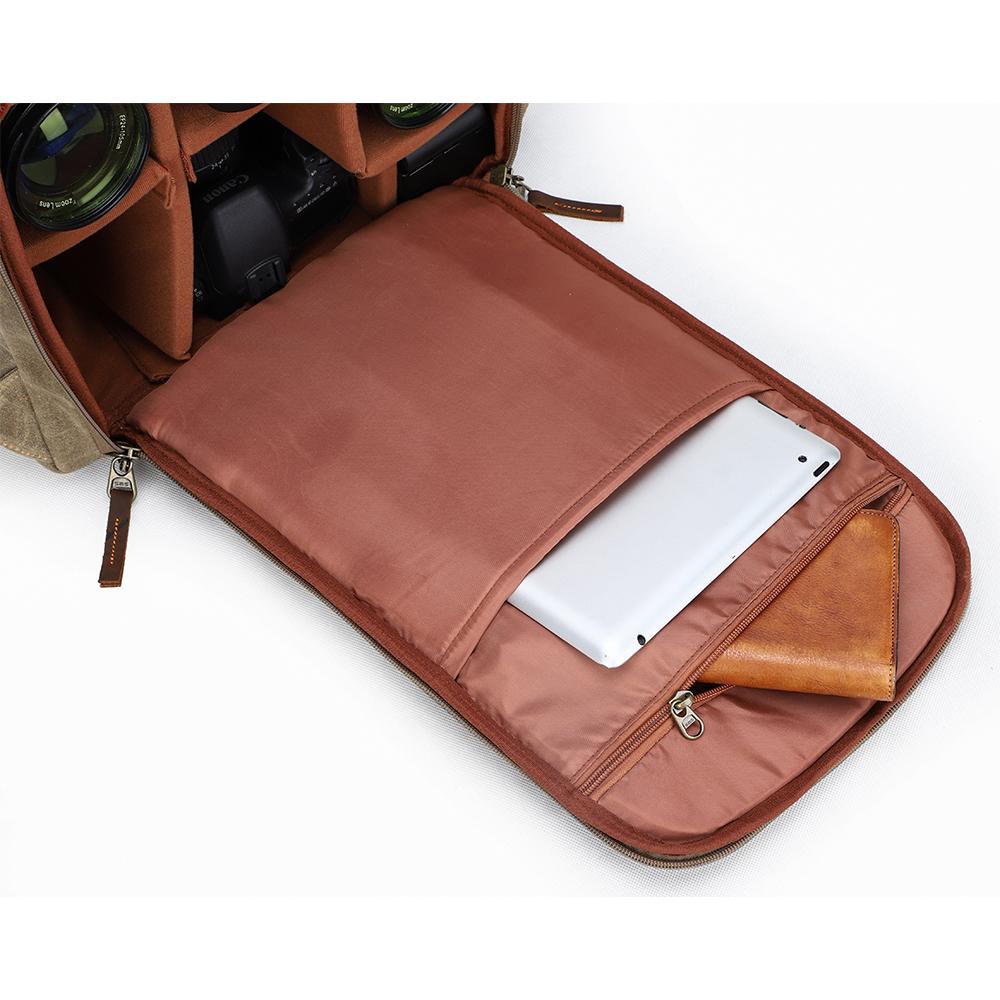 Kaikoura waxed canvas camera backpack — Beverley Lane