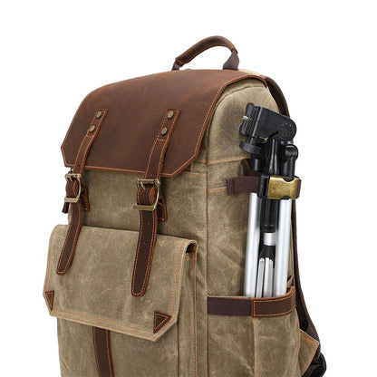 Kaikoura waxed canvas camera backpack — Beverley Lane