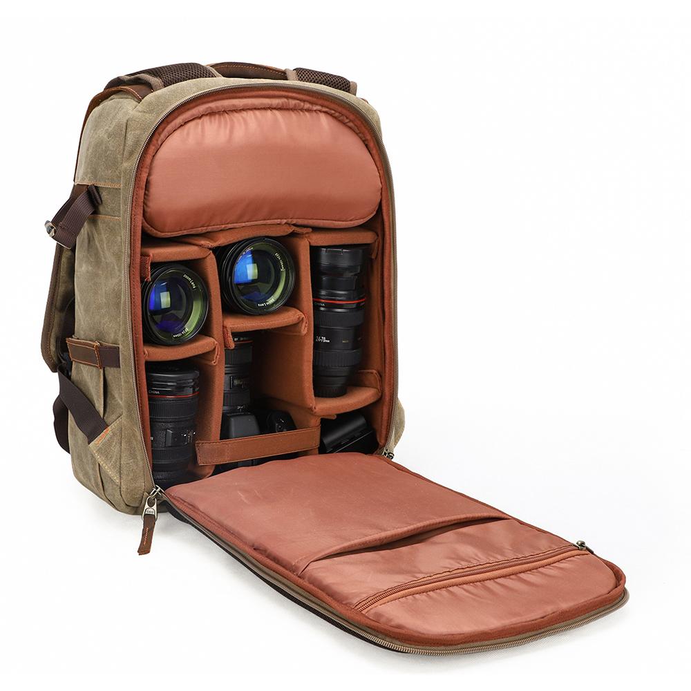 Kaikoura waxed canvas camera backpack — Beverley Lane