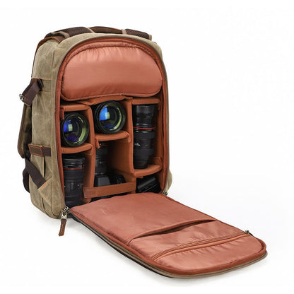 Kaikoura waxed canvas camera backpack — Beverley Lane