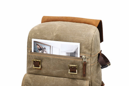 Kaikoura waxed canvas camera backpack — Beverley Lane