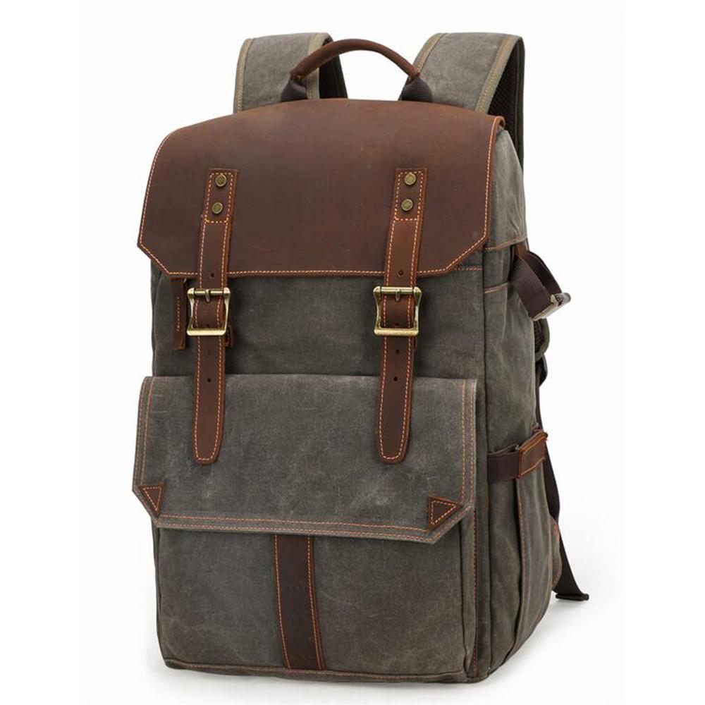 Kaikoura waxed canvas camera backpack — Beverley Lane