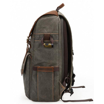 Kaikoura waxed canvas camera backpack — Beverley Lane