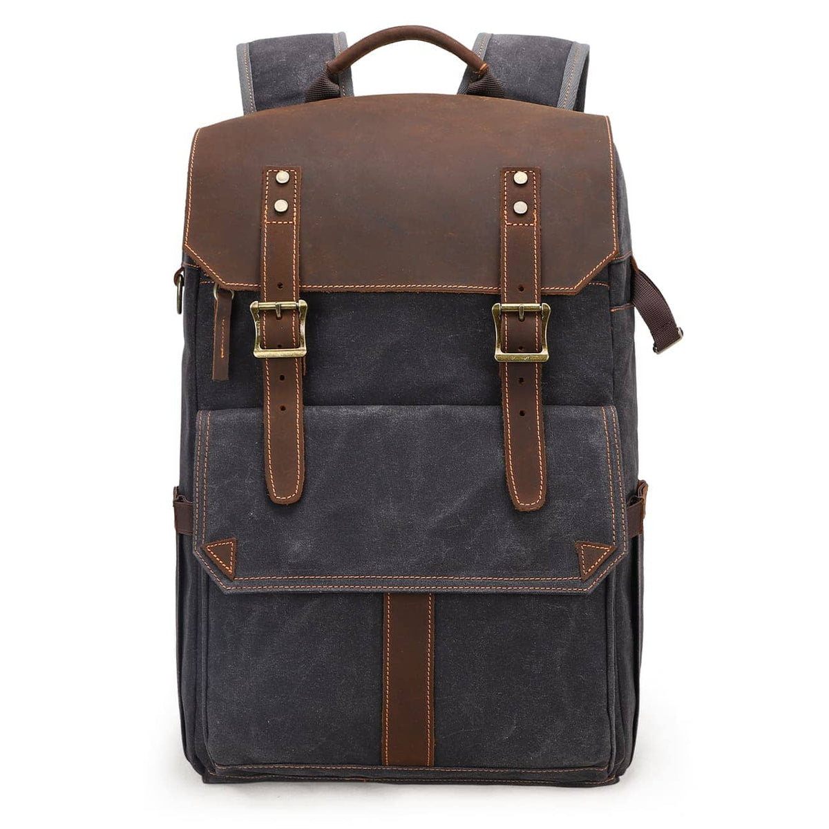 Kaikoura waxed canvas camera backpack in Dark Grey — Beverley Lane