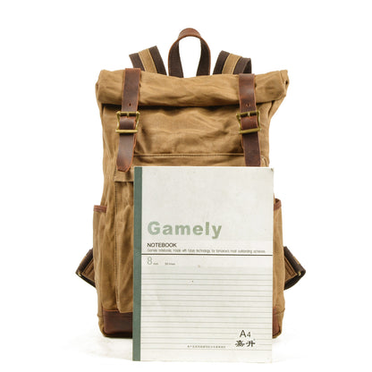 Mornington waxed canvas rolltop backpack — Beverley Lane