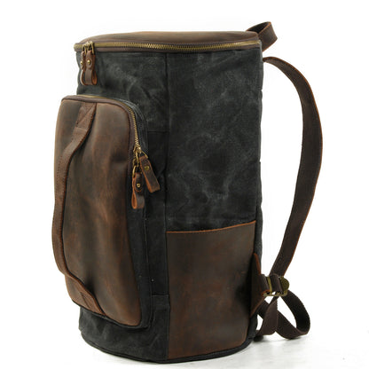 Newcastle waxed canvas backpack in Black — Beverley Lane
