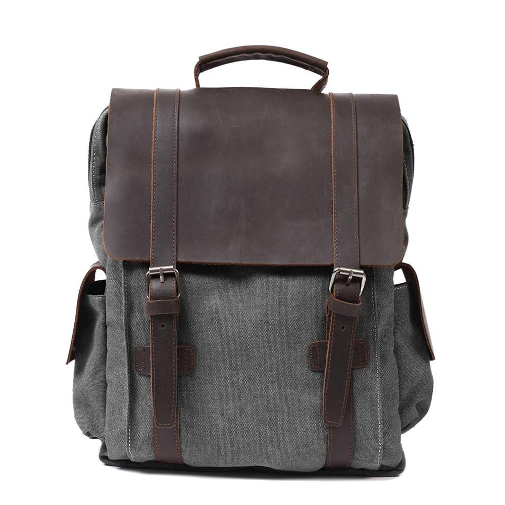 Noosa cotton canvas backpack in Dark Grey — Beverley Lane