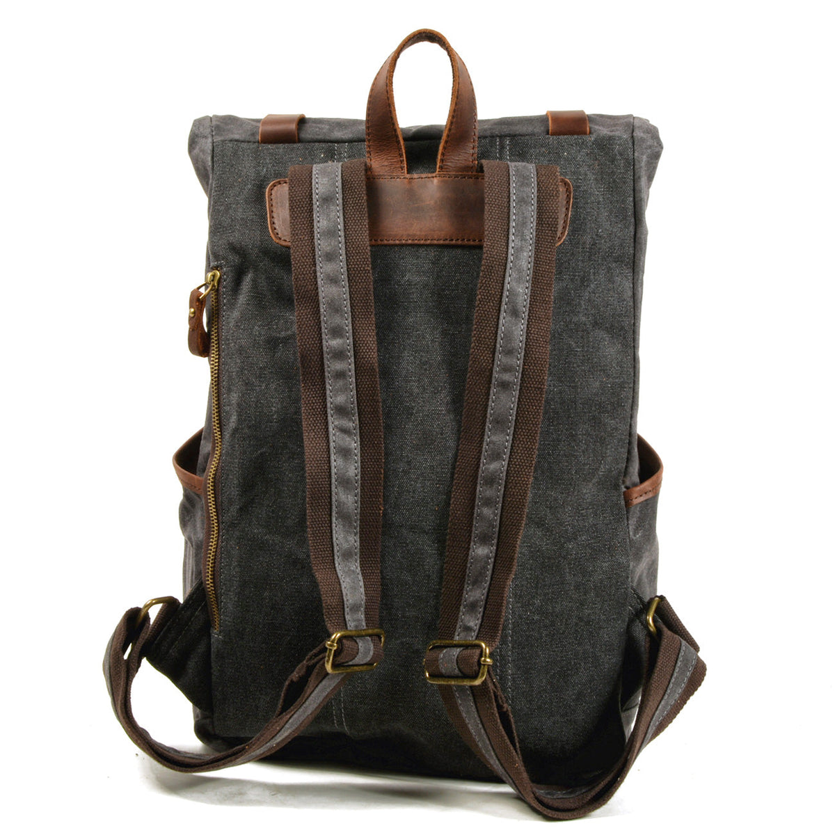 Mornington waxed canvas rolltop backpack — Beverley Lane