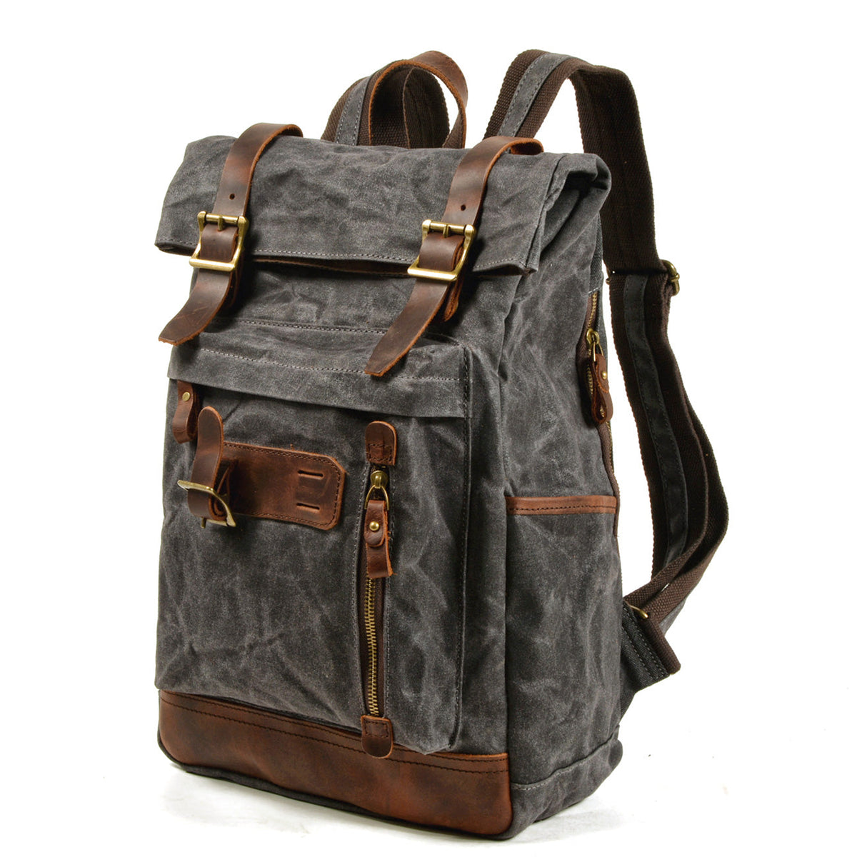 Mornington waxed canvas rolltop backpack — Beverley Lane