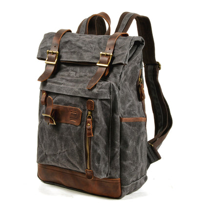 Mornington waxed canvas rolltop backpack — Beverley Lane
