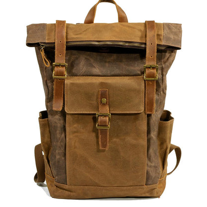Kalgoorlie waxed canvas backpack in Coffee Brown — Beverley Lane
