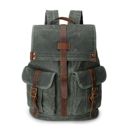 Perth waxed canvas backpack in Emerald — Beverley Lane