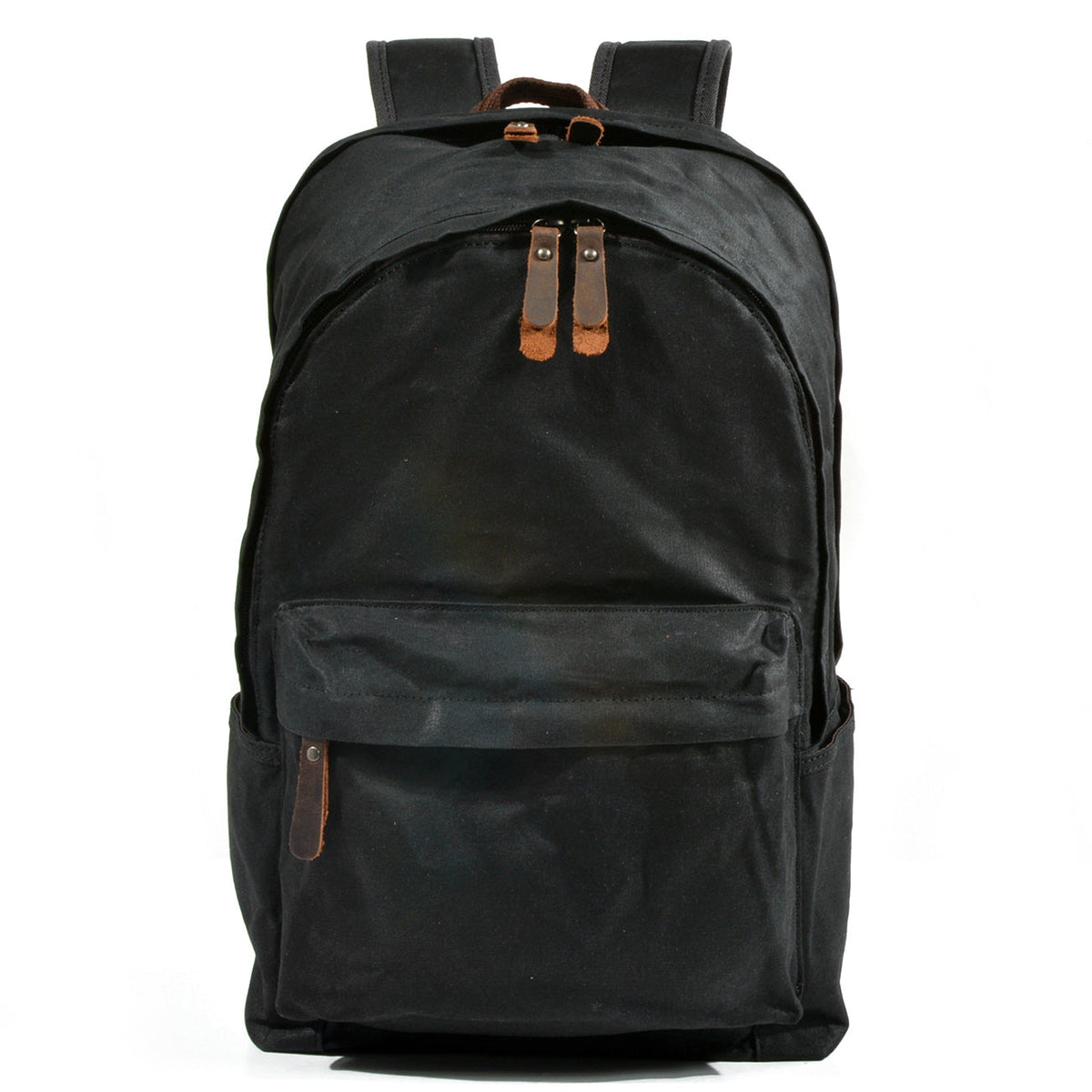 Fremantle waxed canvas backpack in Black — Beverley Lane