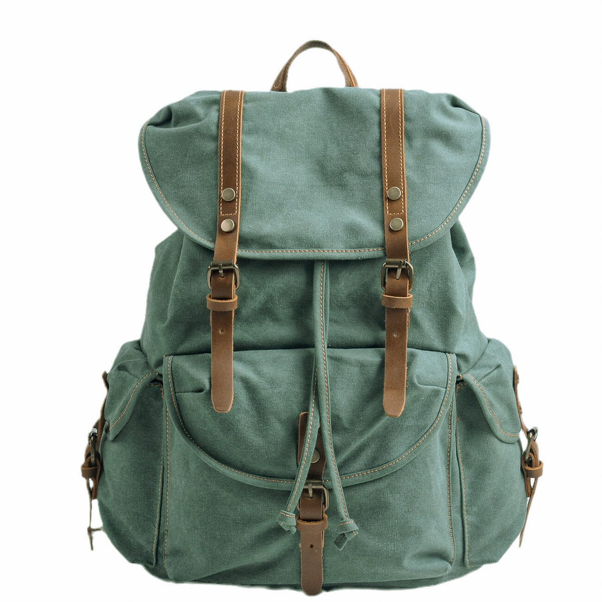 Queenstown cotton canvas backpack in Lily Pad Green — Beverley Lane