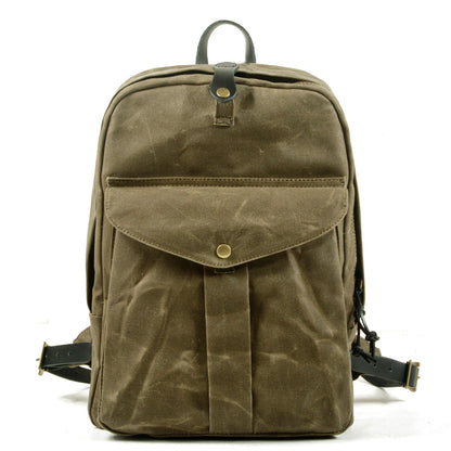 Broome waxed canvas backpack in Army Green — Beverley Lane