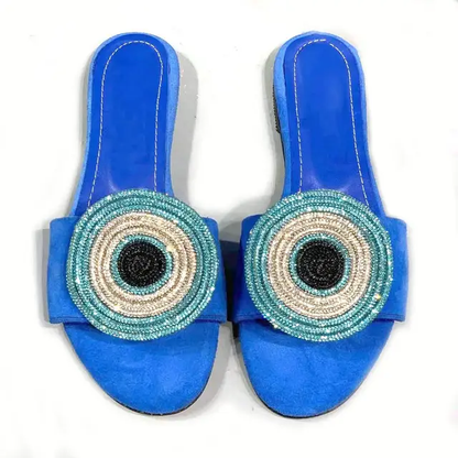 Lydia | Diamante Sandals with Protective Symbol