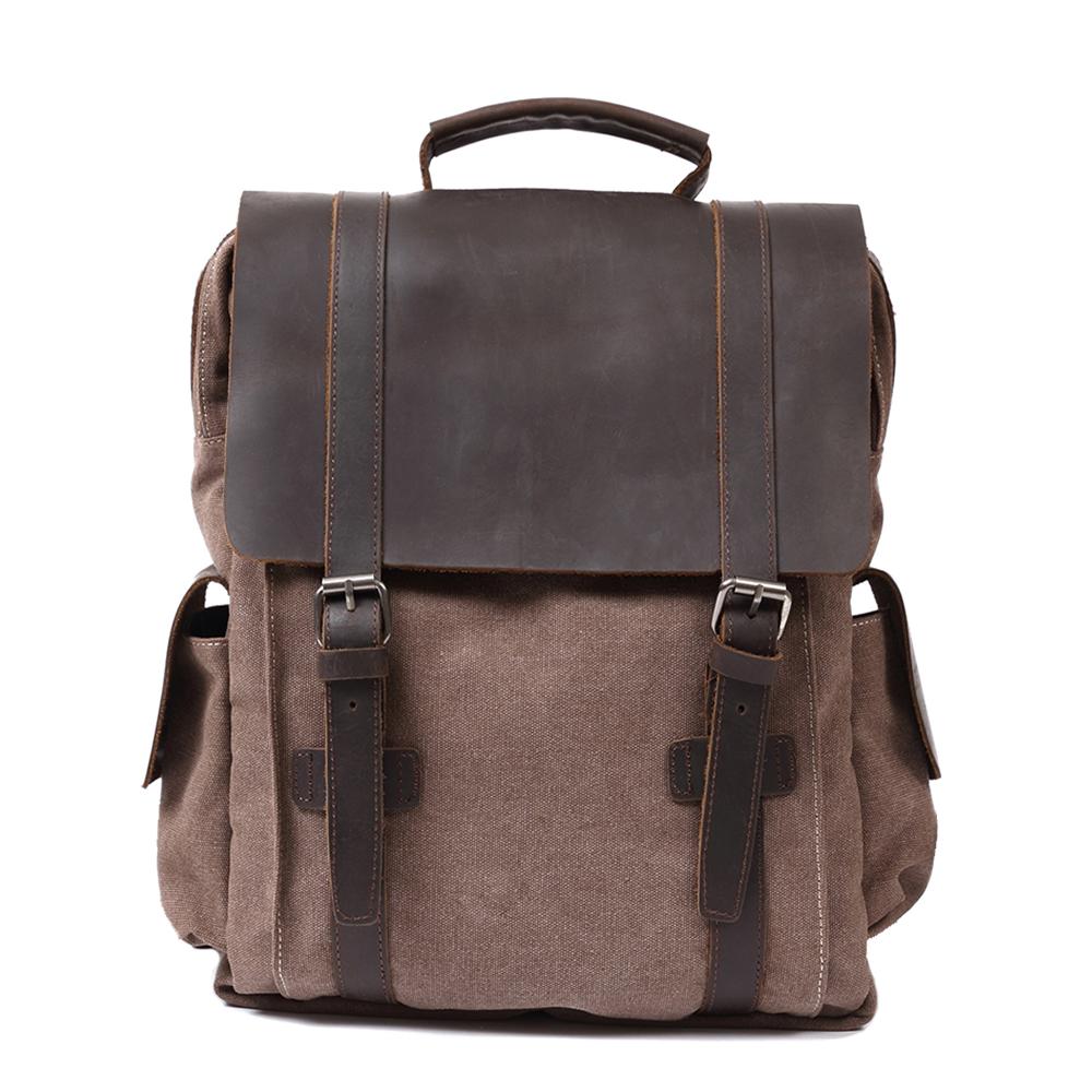 Noosa cotton canvas backpack in Coffee — Beverley Lane