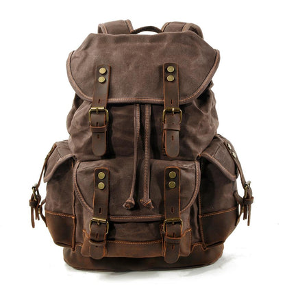 Ballarat waxed canvas backpack in Brown — Beverley Lane