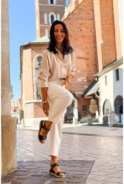 Liana | Comfortable Resort-Style Sandals with Gold Accents