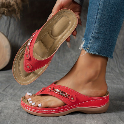 Claudia | Fashionable Wedge Sandals with Arch Support