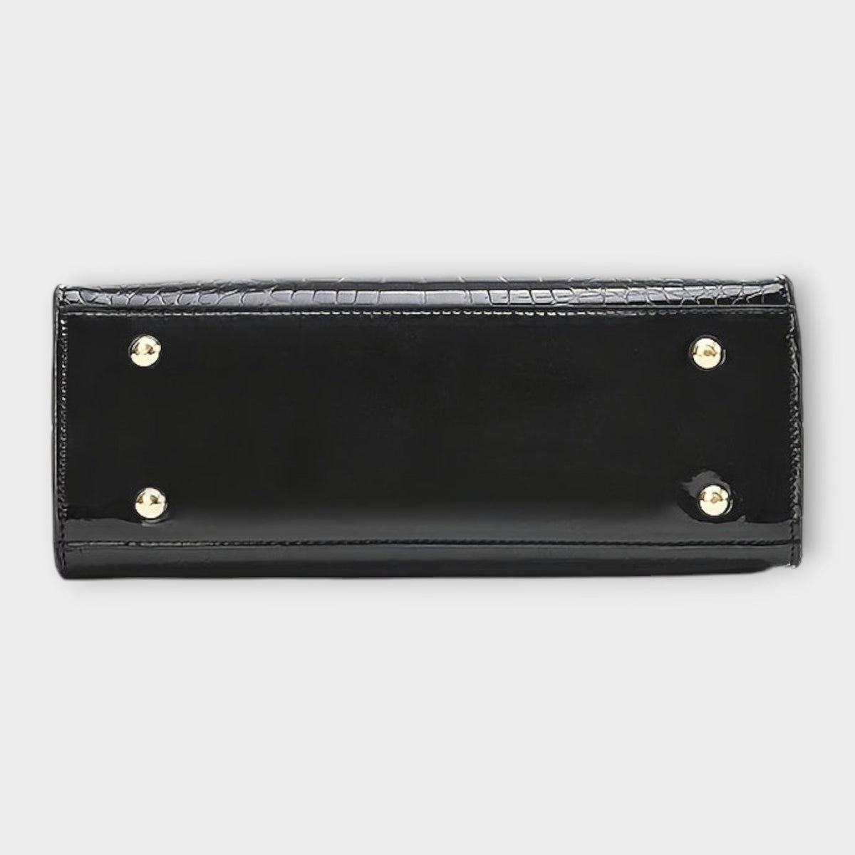 Frances | Glossy Crocodile-Look Handbag
