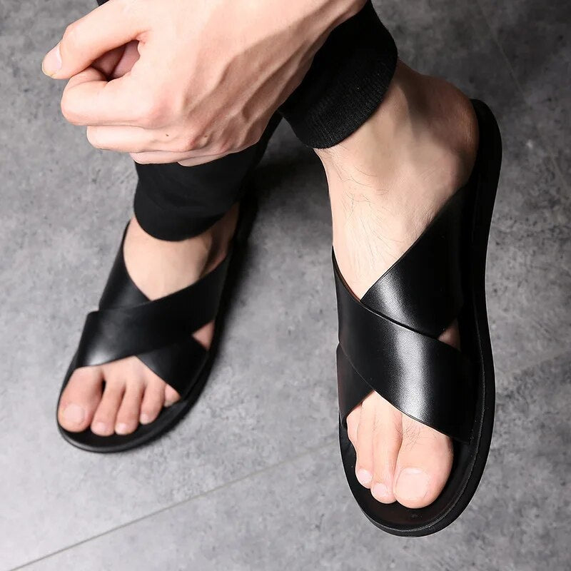 Karen | Non-Slip Faux Leather Sandals