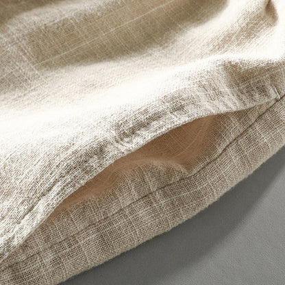 Nikolas | Linen-Look Summer Shorts with Pinstripe Pattern