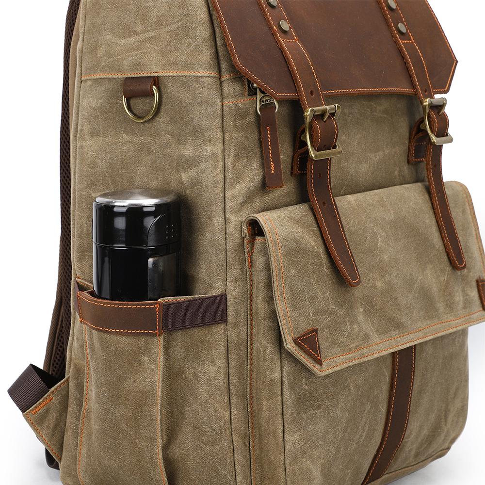 Kaikoura waxed canvas camera backpack — Beverley Lane