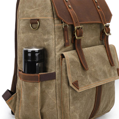 Kaikoura waxed canvas camera backpack — Beverley Lane