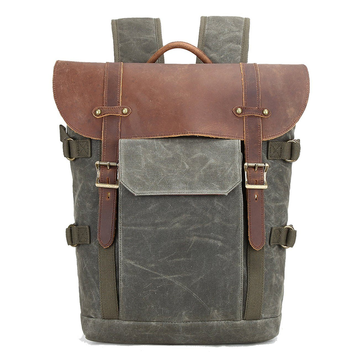 Kangaroo Island waxed canvas camera backpack in Military Green — Beverley Lane