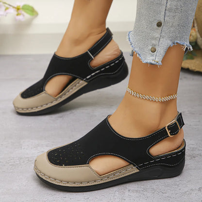 Heike | Soft Wedge Sandals with Adjustable Strap