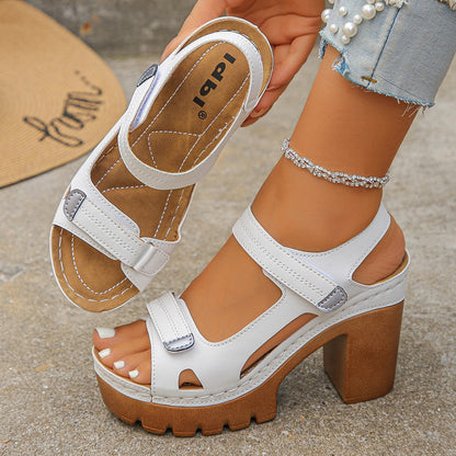 Rosa | Plateau-Sandalen mit Blockabsatz