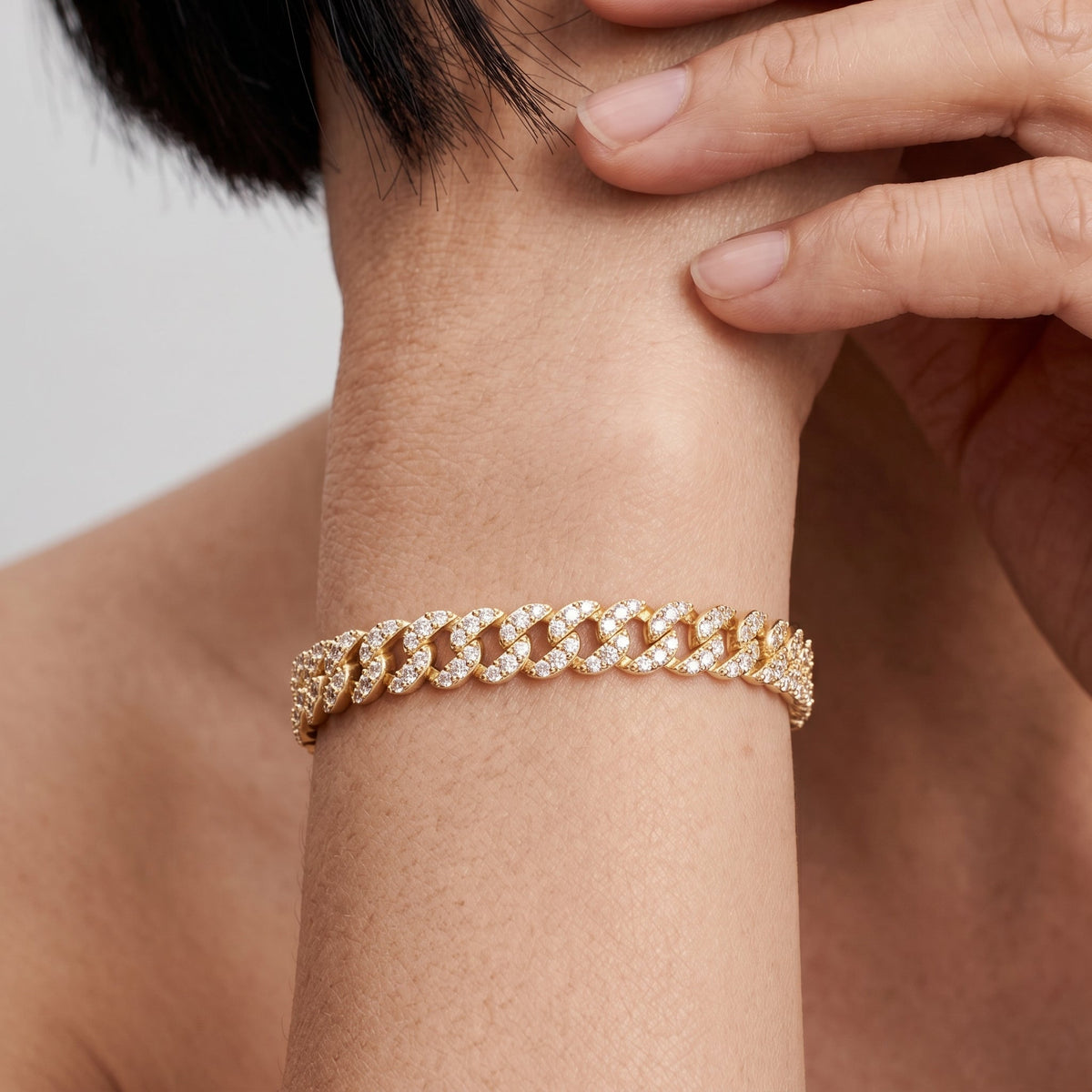 Astrid | Crystal Cuban Link Bracelet