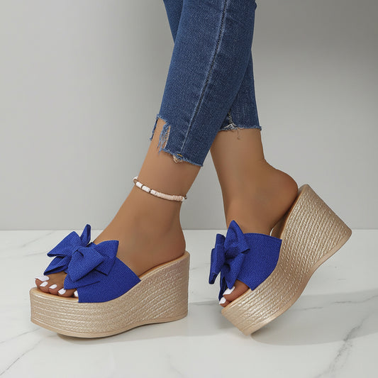 Zoe | Wedge Sandals with Bow Detail for Women