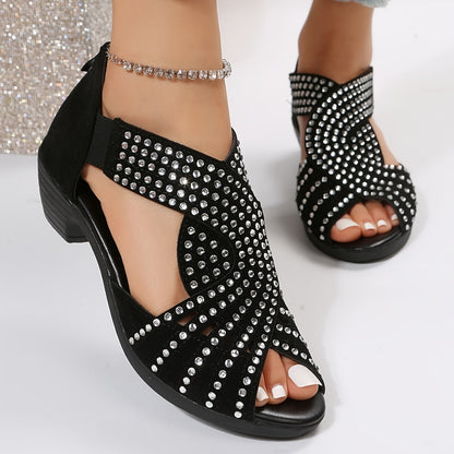 Samira | Stylish Crossover Sandals with Diamante Details