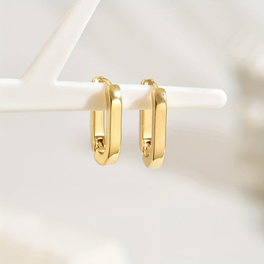Brigitte | Modern Geometric Hoop Earrings