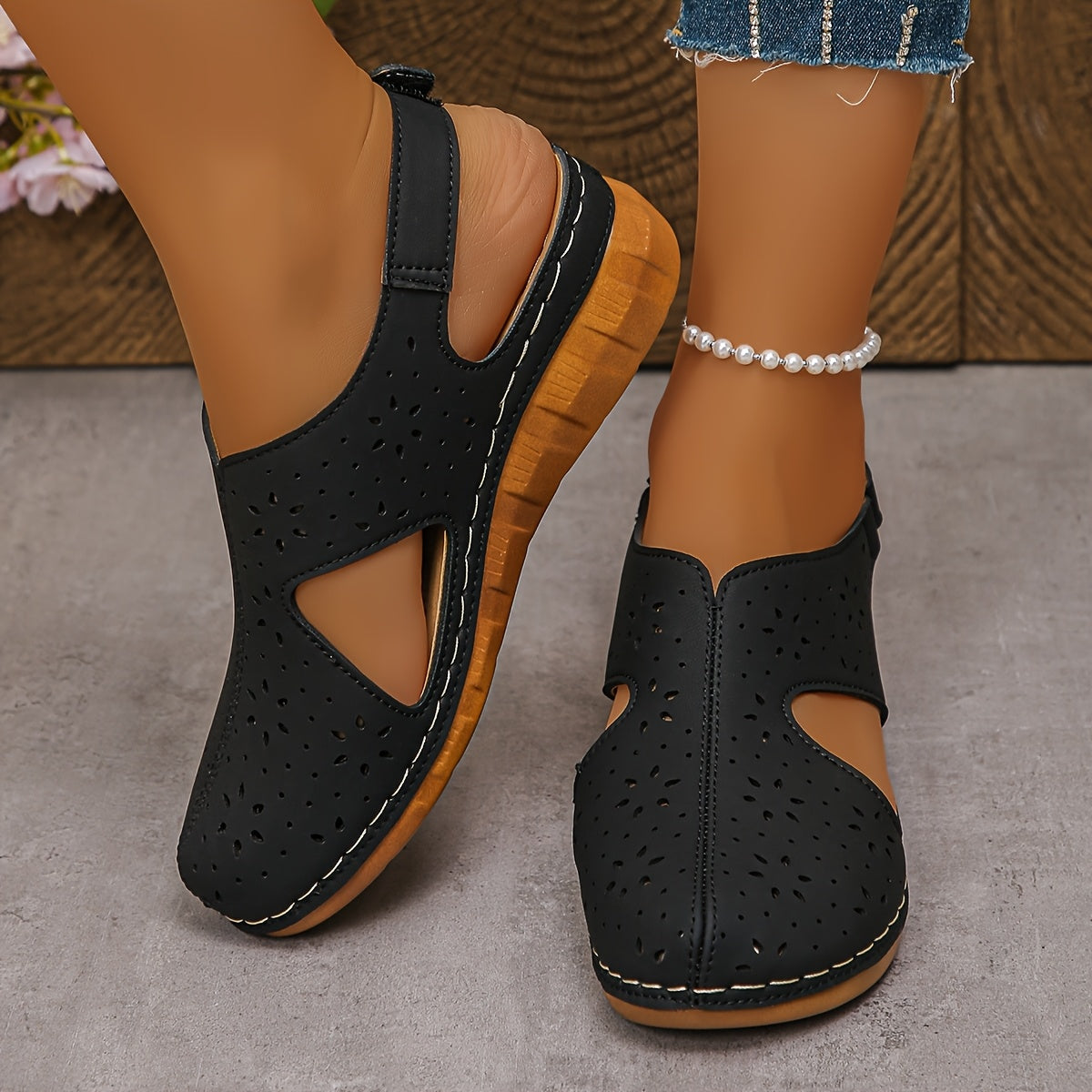 Beatrice | Fashionable Sandals for Women with Round Toe and Wedge Heel