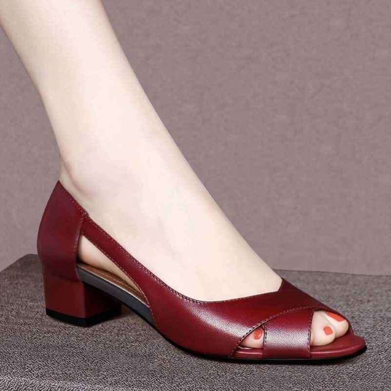 Annette | Non-Slip Faux Leather Sandals with Soft Sole