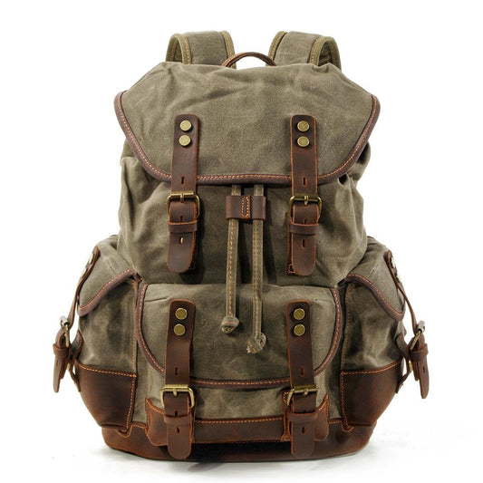 Ballarat waxed canvas backpack in Army Green — Beverley Lane