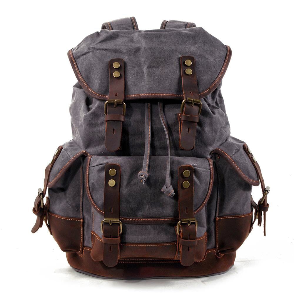 Ballarat waxed canvas backpack in Light Grey — Beverley Lane