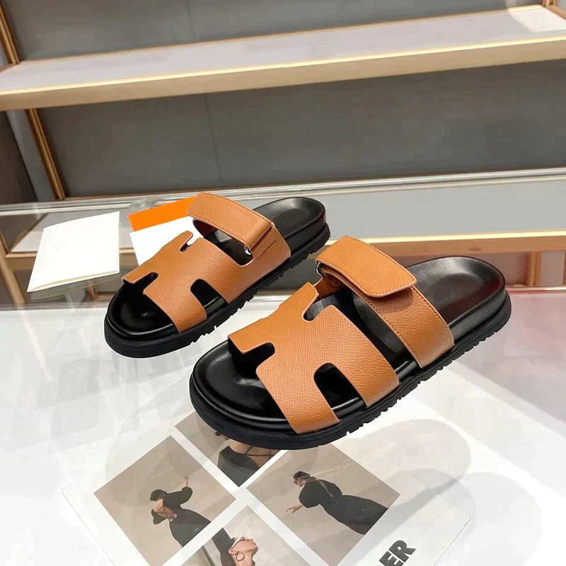 Elsie | H-Strap Sandals with Velcro Fastening