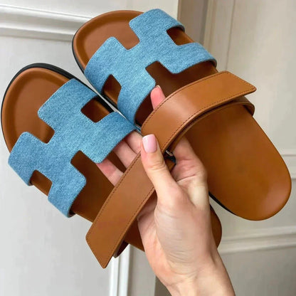 Elsie | H-Strap Sandals with Velcro Fastening