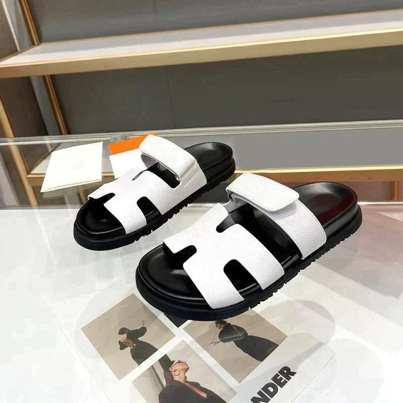 Elsie | H-Strap Sandals with Velcro Fastening