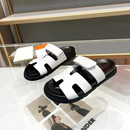 Elsie | H-Strap Sandals with Velcro Fastening