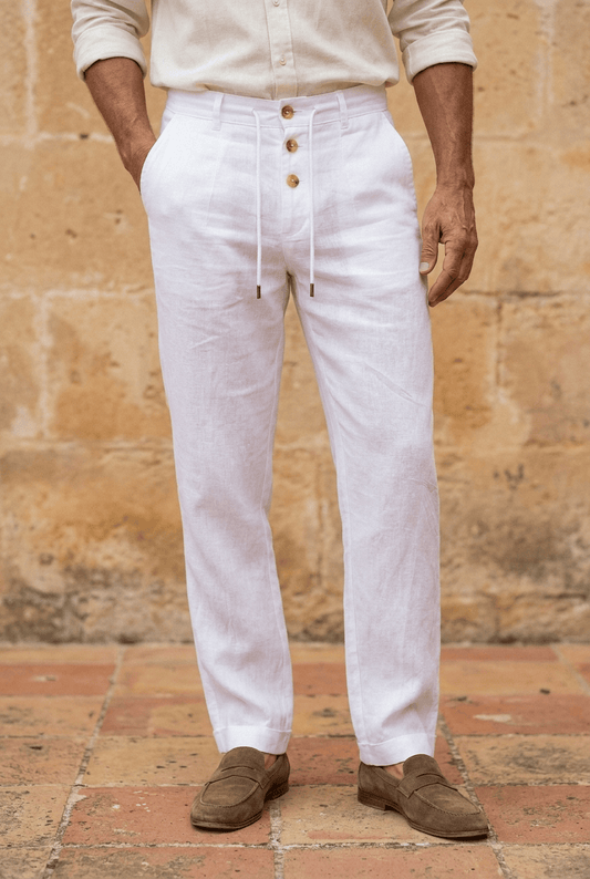 Silvan | Leichte Sommerhose in Leinenoptik