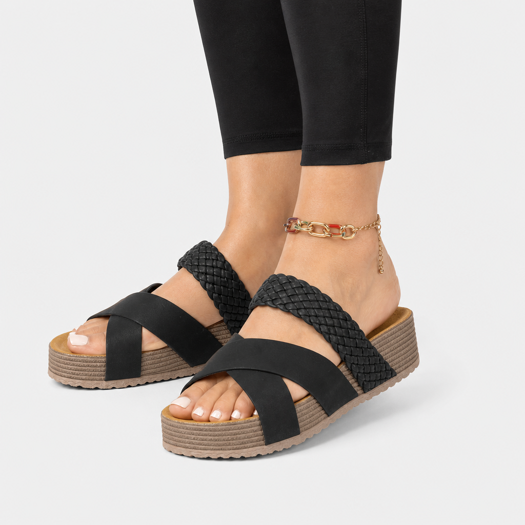 Annalise | Softly Cushioned Sandals with Footbed