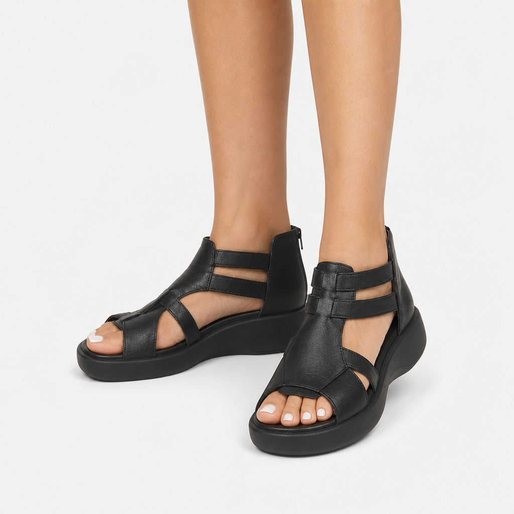 Dana | Fashionable Orthopaedic Sandals with Wedge Heel and Platform